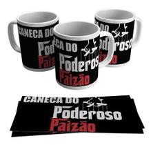 Caneca Dia Dos Pais Poderoso Paizão Chefão Logo Engraçado