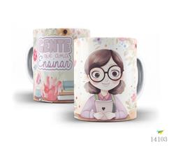 Caneca dia dos professores floral 16