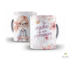 Caneca dia dos professores floral 18