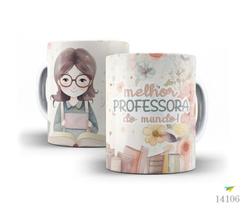 Caneca dia dos professores floral 19