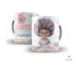 Caneca dia dos professores floral 21