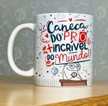 Caneca Dia Dos Professores Flork Frases Divertidas Xícara Presente Professor Copo Professora - 2 Rosas