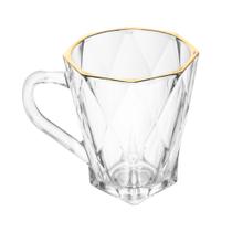 Caneca Diamond com Fio de Ouro 180ml Cristal Ecológico - Lyor