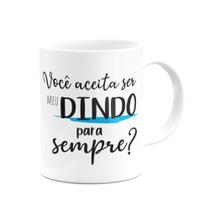 Caneca Dindo Você aceita ser meu dindo pra sempre Caneca Branca Personalizada