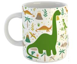 Caneca dinossauro com nome e idade personalizados presente