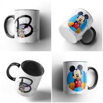 Caneca Disney Mickey Alfabeto Alça Interior Colorida 11111A01 - Hela Personalizados