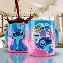 Caneca Disney Stitch Com Alça Interior Azul pck01/alf