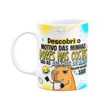 Caneca Divertida Capivaras - O motivo das dores nas costas - JPS INFO