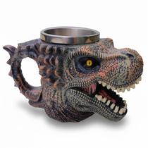 Caneca divertida de dinossauro T-Rex com inserto de aço inoxidável Caneca divertida de dinossauro T-Rex com inserto de aço inoxidável
