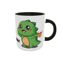 Caneca Divertida Dinossauro Kawaii Presente Criativo Geek