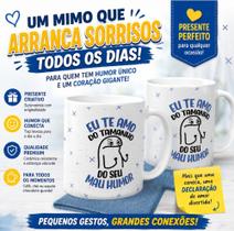 Caneca Divertida Flork - Amor do Tamanho do Mau Humor - Porcelana 320ml Caneca Divertida Flork - Amor do Tamanho do Mau Humor - Porcelana 320ml