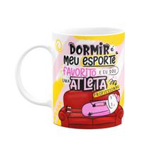 Caneca Divertida Flork Girl - Dormir é meu esporte favorito!