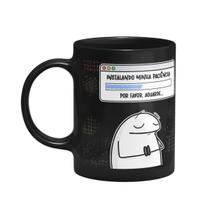 Caneca Divertida Flork - Instalando minha paciência - preta Caneca Divertida Flork - Instalando minha paciência - preta