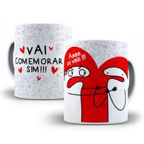 Caneca Divertida Flork Namorados + Chaveiro Presente
