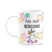 Caneca Divertida - Fofa porém nervosinha! Unicórnio