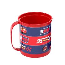 Caneca Divertida Giratória Carros Mcqueen 360ml Plasútil - 1 Unid Caneca Divertida Giratória Carros Mcqueen 360ml Plasútil - 1 Unid