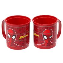Caneca Divertida Giratória do Homem Aranha 360ml Plasútil Kit 2 Unidades Caneca Divertida Giratória do Homem Aranha 360ml Plasútil Kit 2 Unidades