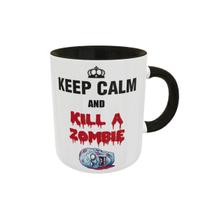 Caneca Divertida Keep Calm And Kill A Zombie Presente Geek