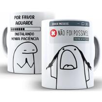 Caneca Divertida - Meme Flork - Instalando Minha Paciência