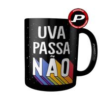 Caneca Divertida Meme Uva Passa Não - Presente de Natal Engraçado para Família e Amigos