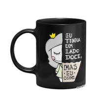 Caneca Divertida - Meu lado doce - Preta