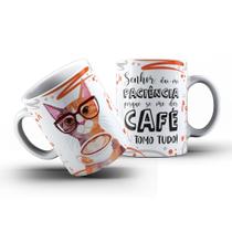 Caneca Divertida Senhor, Dai-me Paciência Porque se me Der Café Eu Tomo Tudo - Porcelana 325ml Caneca Divertida Senhor, Dai-me Paciência Porque se me Der Café Eu Tomo Tudo - Porcelana 325ml