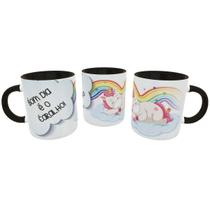 Caneca Divertida Unicórnio Malcriado Bom Dia é o Caralho