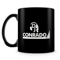 Caneca DJ Conrado (Mod.2) 100% Preta - Porcelana Personalizada
