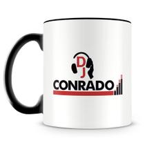 Caneca DJ Conrado Personalizada de Porcelana Brilhante - Mod.1