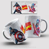 Caneca do Capitão America Porcelana de 325ml