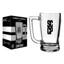 Caneca do corinthians taberna 340 ml vidro cerveja chope nf