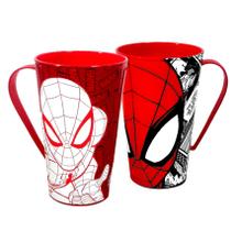 Caneca do Homem Aranha com Alça de 500ml Plasútil Caneca do Homem Aranha com Alça de 500ml Plasútil