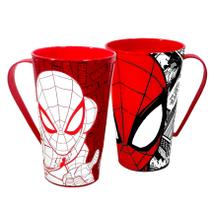 Caneca do Homem Aranha com Alça de 500ml Plasútil