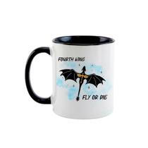 Caneca do livro a quarta asa caneca literária quarta asa
