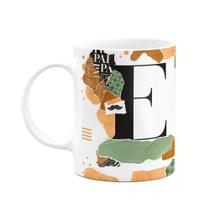 Caneca do Pai - Inicial do nome letra E - Bg-Green