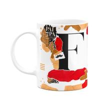 Caneca do Pai - Inicial do nome letra F - Bg-Red Caneca do Pai - Inicial do nome letra F - Bg-Red