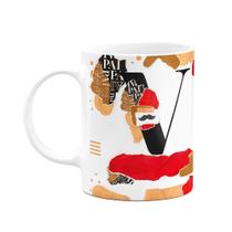 Caneca do Pai - Inicial do nome letra V - Bg-Red Caneca do Pai - Inicial do nome letra V - Bg-Red