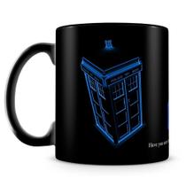 Caneca Doctor Who Personalizada - TARDIS - 325ml - Cerâmica Preta Caneca Doctor Who Personalizada - TARDIS - 325ml - Cerâmica Preta