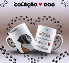 Caneca Dog Boxer Presente Porcelana 325Ml