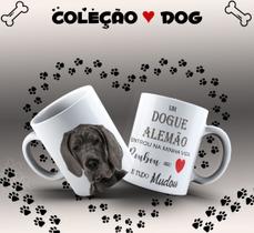 Caneca Dog Dogue Alemão Presente Porcelana 325ml 2