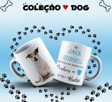 Caneca Dog Jack Russell Presente Porcelana 325Ml