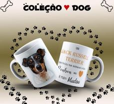 Caneca Dog Jack Russell Terrier Presente Porcelana 325Ml