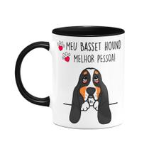 Caneca Dog - Meu Basset Hound, melhor pessoa! B-black - M2 Caneca Dog - Meu Basset Hound, melhor pessoa! B-black - M2