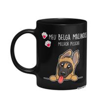 Caneca Dog - Meu Belga Malinois, melhor pessoa! - Preta