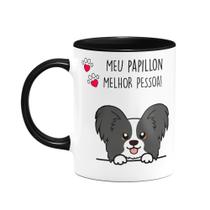 Caneca Dog - Meu Papillon, melhor pessoa! B-black - M2 Caneca Dog - Meu Papillon, melhor pessoa! B-black - M2