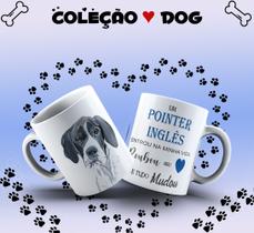 Caneca Dog Pointer Inglês Presente Porcelana 325ml