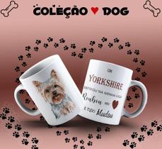 Caneca Dog Yorkshire Presente Porcelana 325Ml