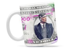 Caneca Dollar Shelby Divertida Porcelana Xícara 325ml + Caixa Presente