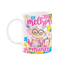 Caneca dos Avós Cartoon - A melhor vovó do mundo Caneca dos Avós Cartoon - A melhor vovó do mundo