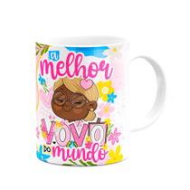 Caneca dos Avós Cartoon - A melhor vovó do mundo - M11 Caneca dos Avós Cartoon - A melhor vovó do mundo - M11